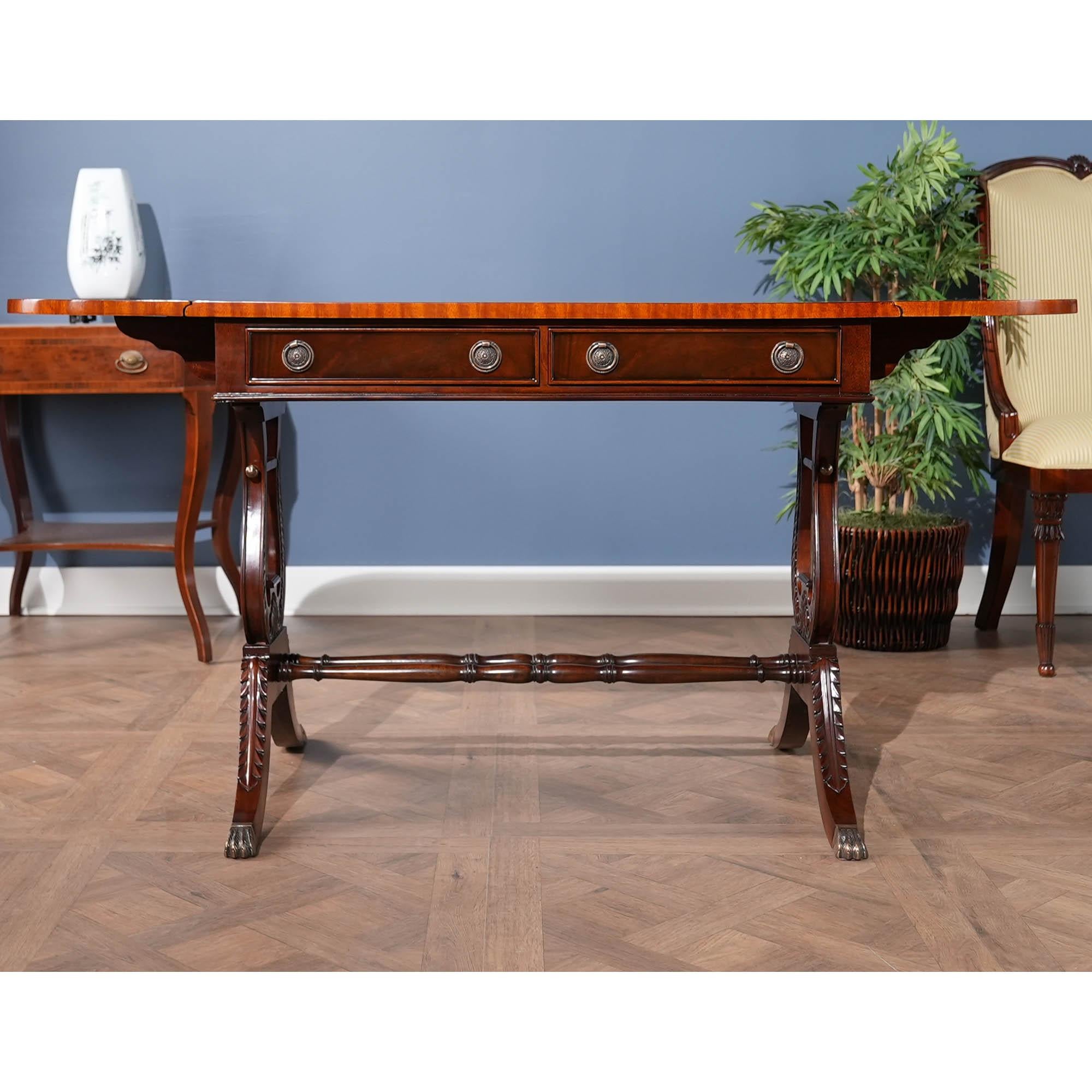 Dropside Lyre or Harp Desk For Sale 2