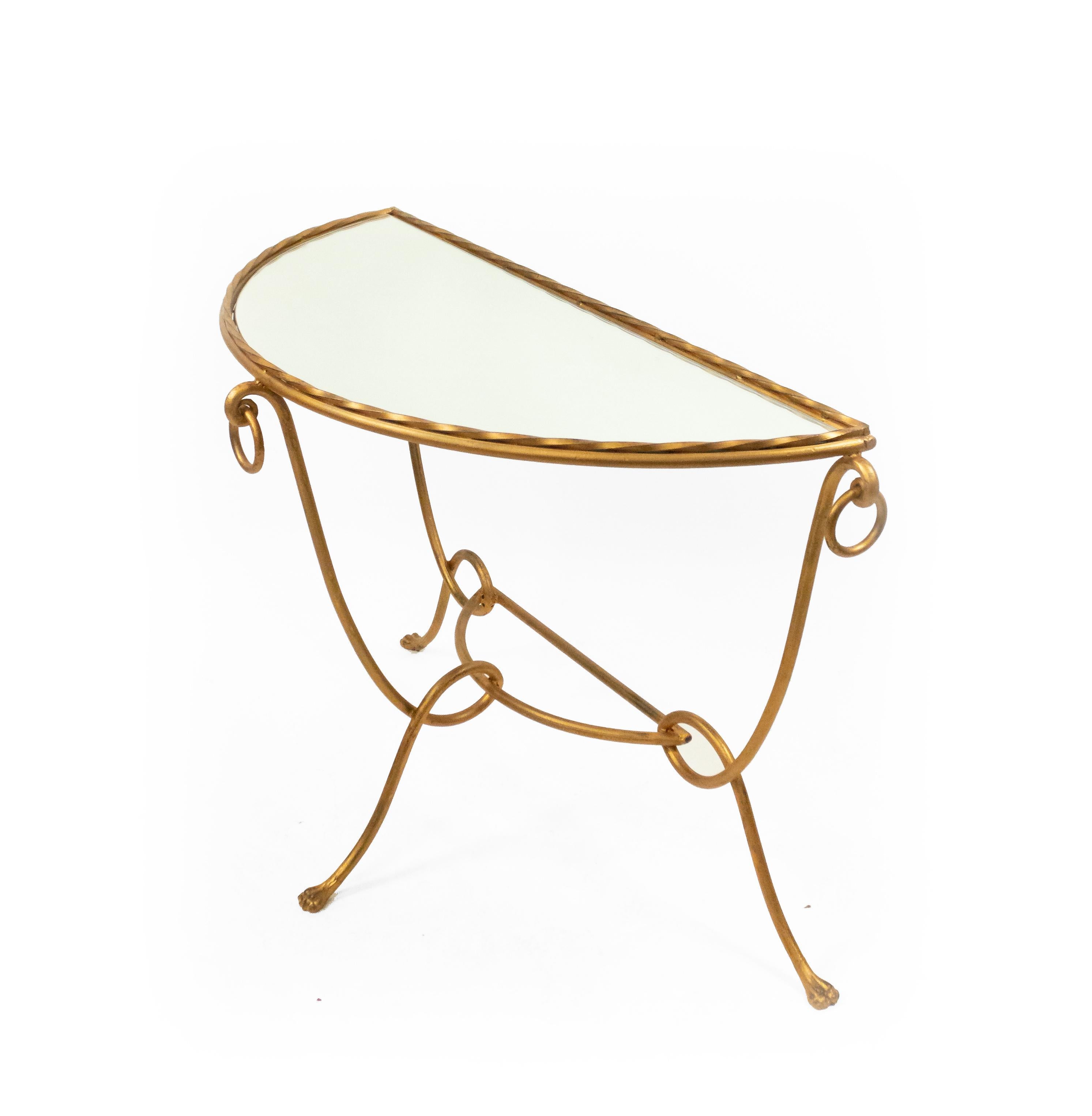Drouet Gilt Metal Console Tables In Good Condition In New York, NY