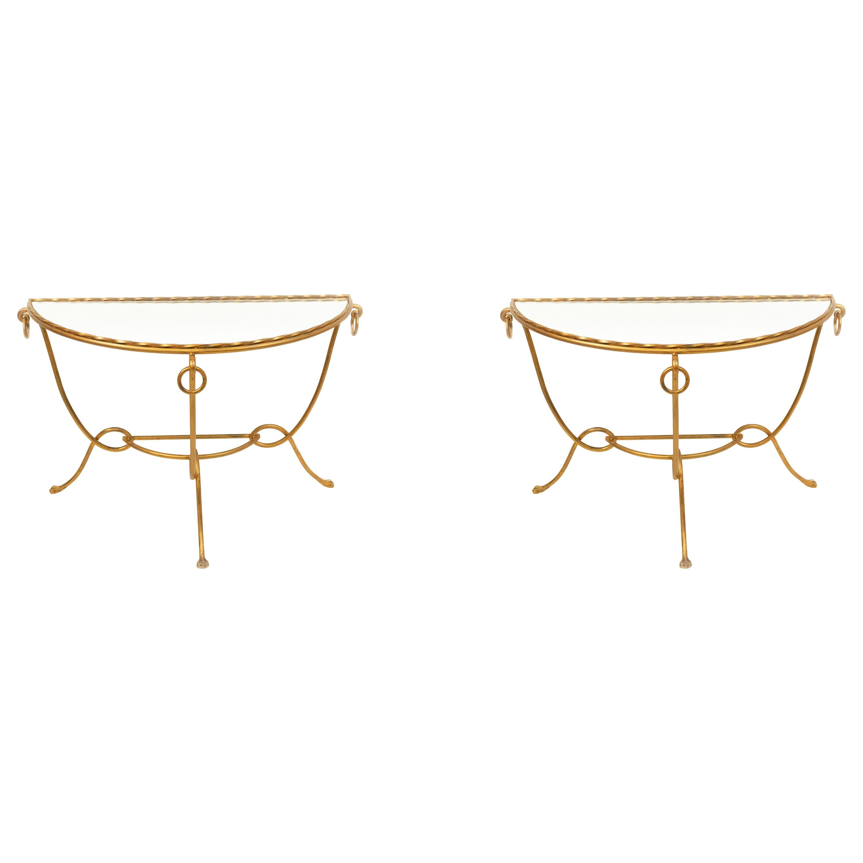 Drouet Gilt Metal Console Tables