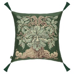 DRUANTIA Großes Jacquard-Kissen mit Quaste und Quaste - Verde