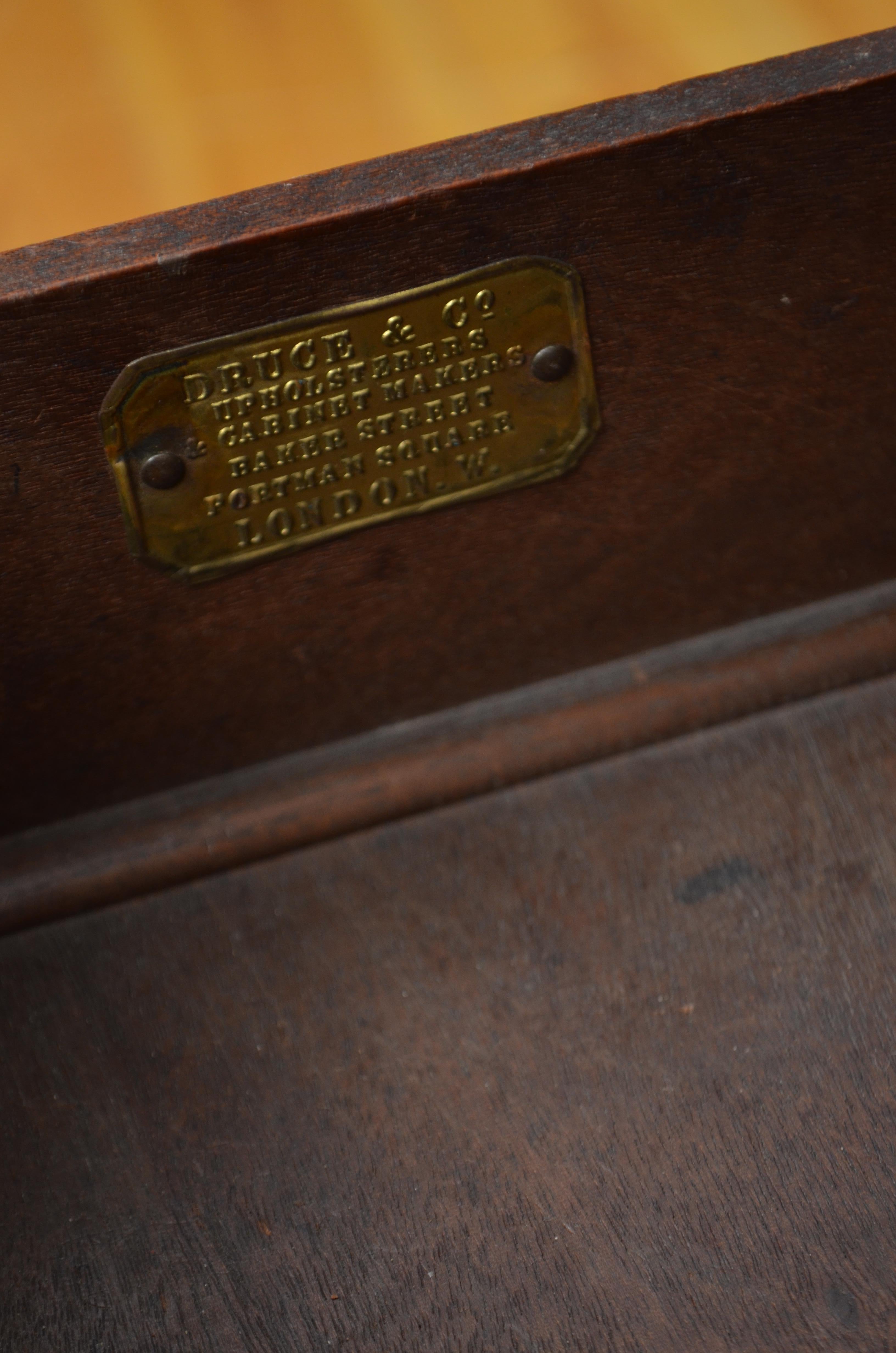Druce & Co English William IV Mahogany Hall Table Console Table For Sale 8
