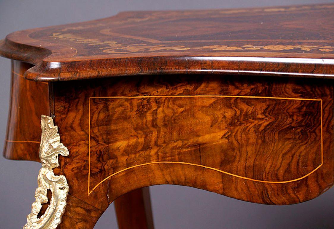 Druce & Co Inlaid Writing Table, London, circa 1900 2