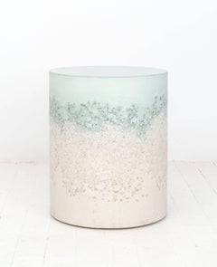 Drum, Celadon Cement and White Rock Salt and White Sand by Fernando Mastrangelo
