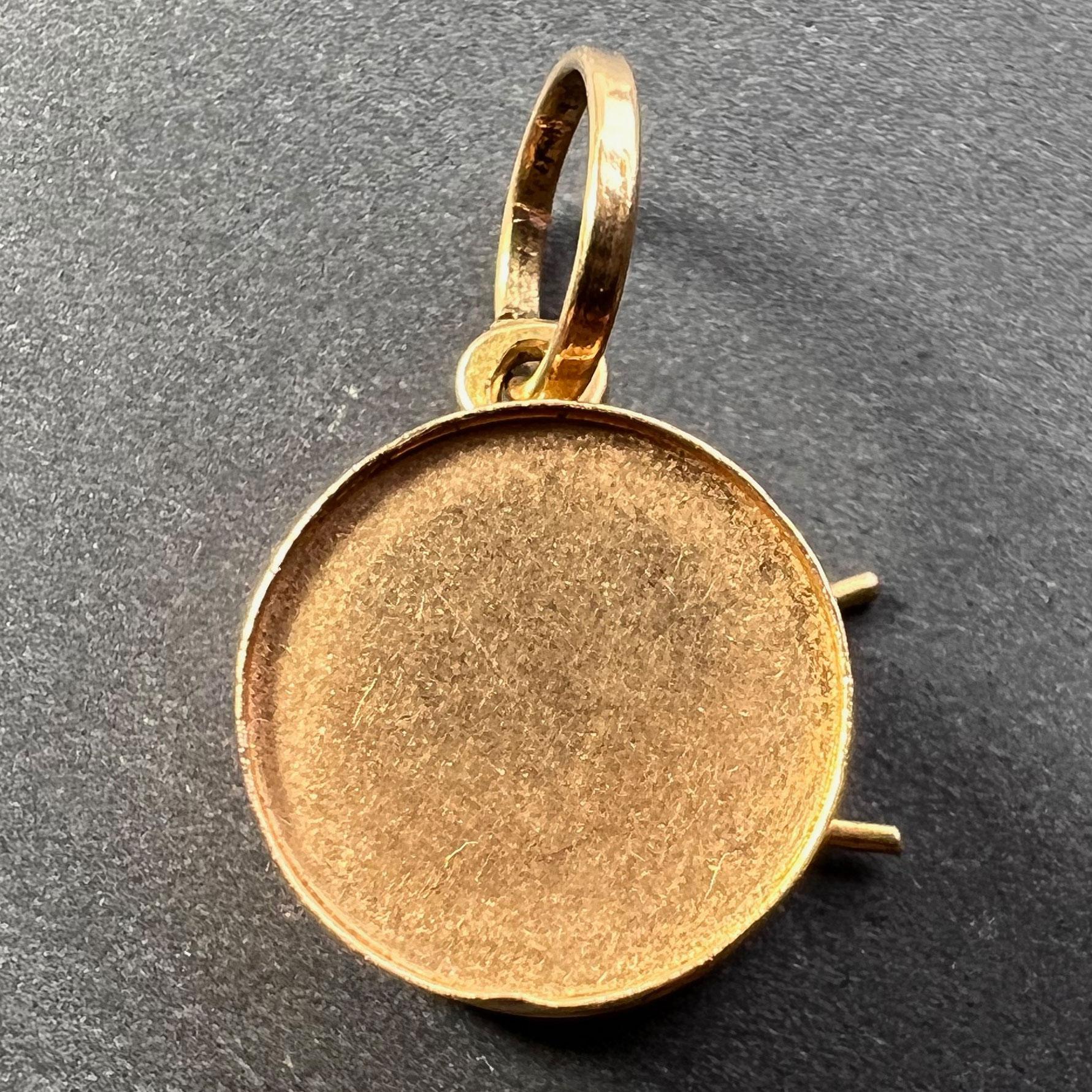 Drum 18K Yellow Gold Charm Pendant For Sale 1