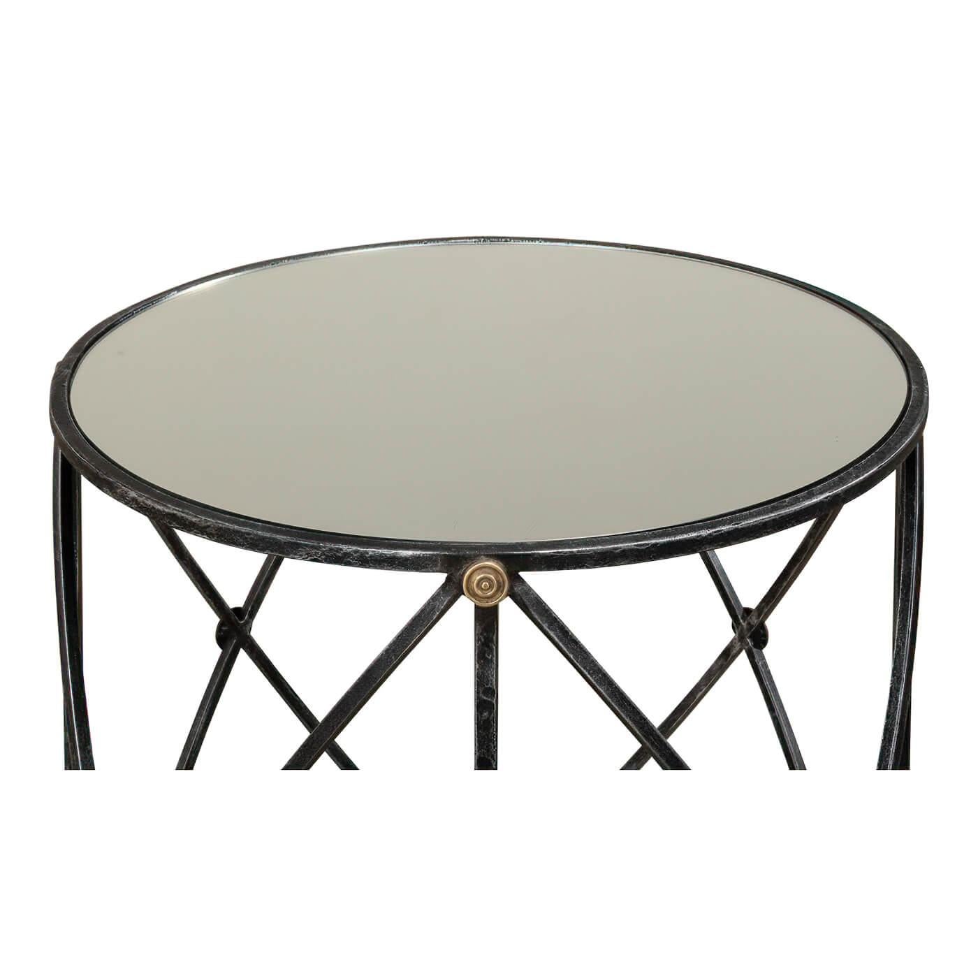 Contemporary Drum and Fife Modern Side Table For Sale