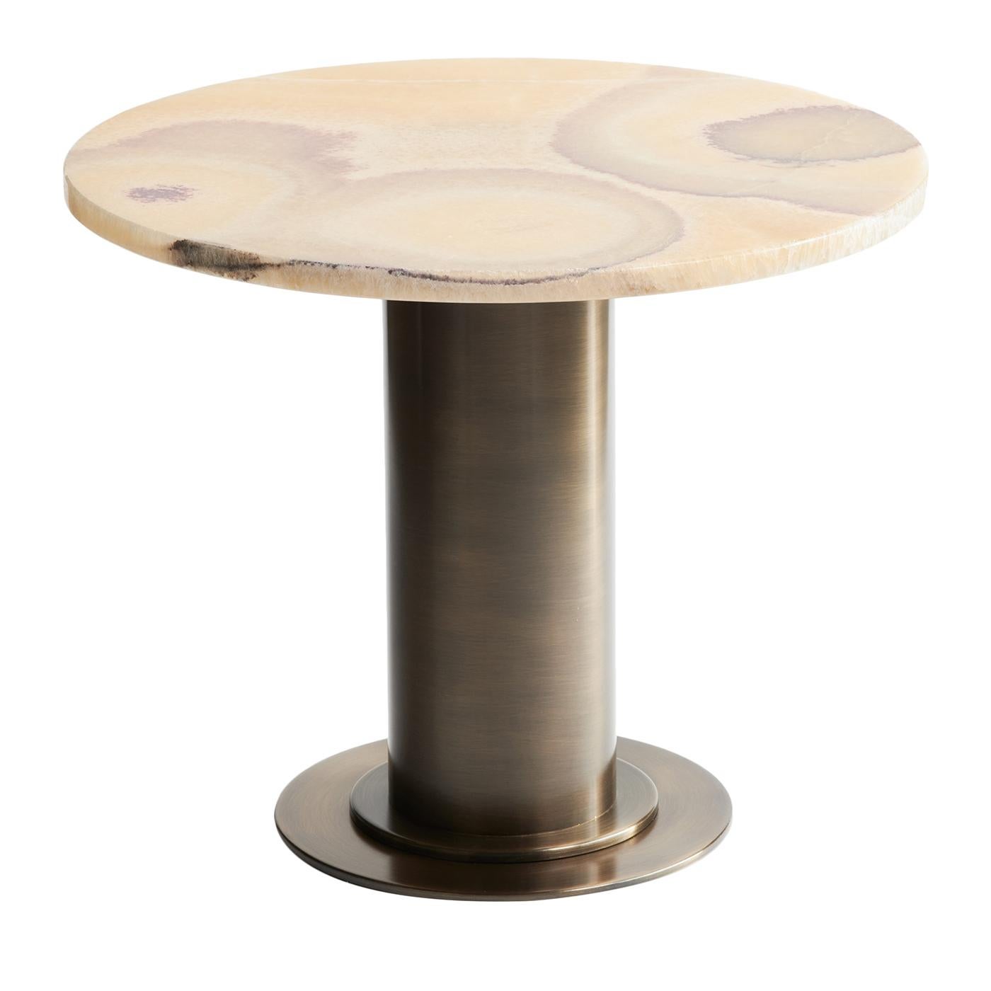 Beistelltisch aus Trommelbronze undffegrünem Onyx von Matlight Milano (21. Jahrhundert und zeitgenössisch) im Angebot
