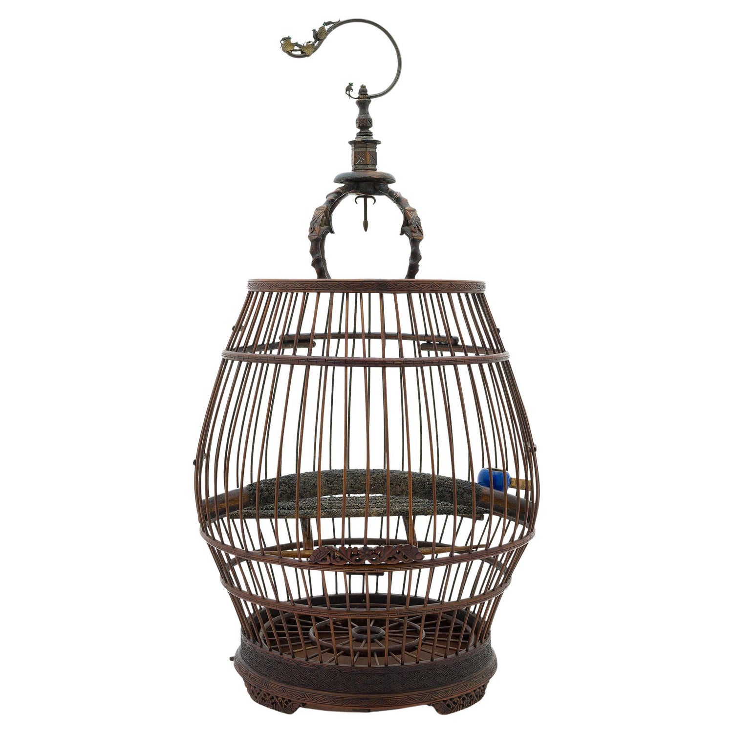 Chinese Woven Bamboo Birdcage For Sale at 1stDibs  vintage bamboo bird cage,  bamboo cages, bamboo bird cages