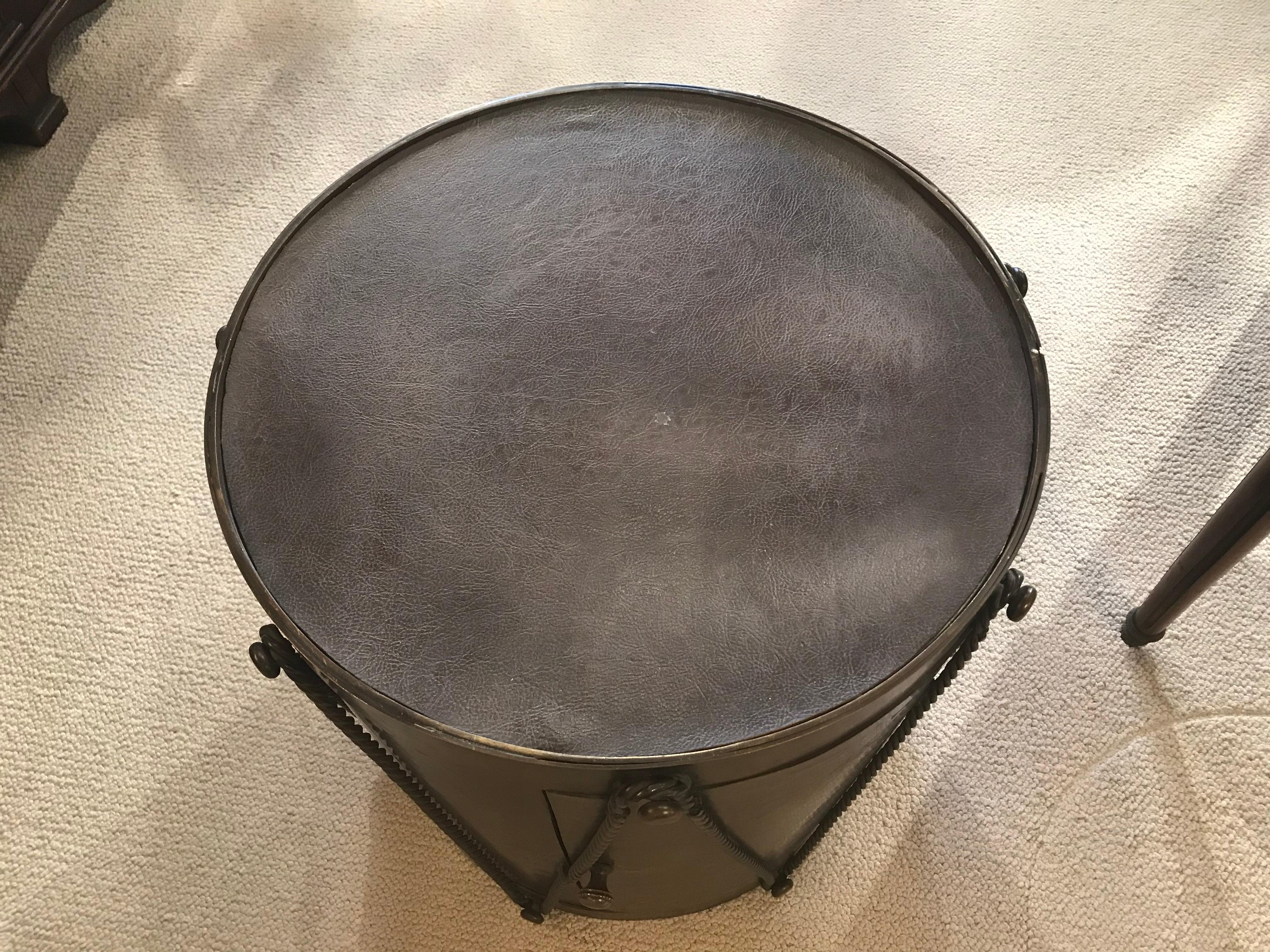 Drum Motif Table In Good Condition For Sale In Atlanta, GA