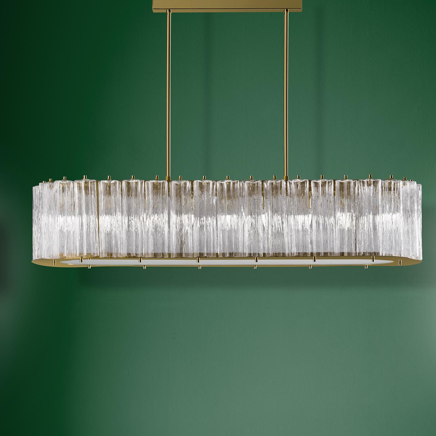 oval drum chandelier