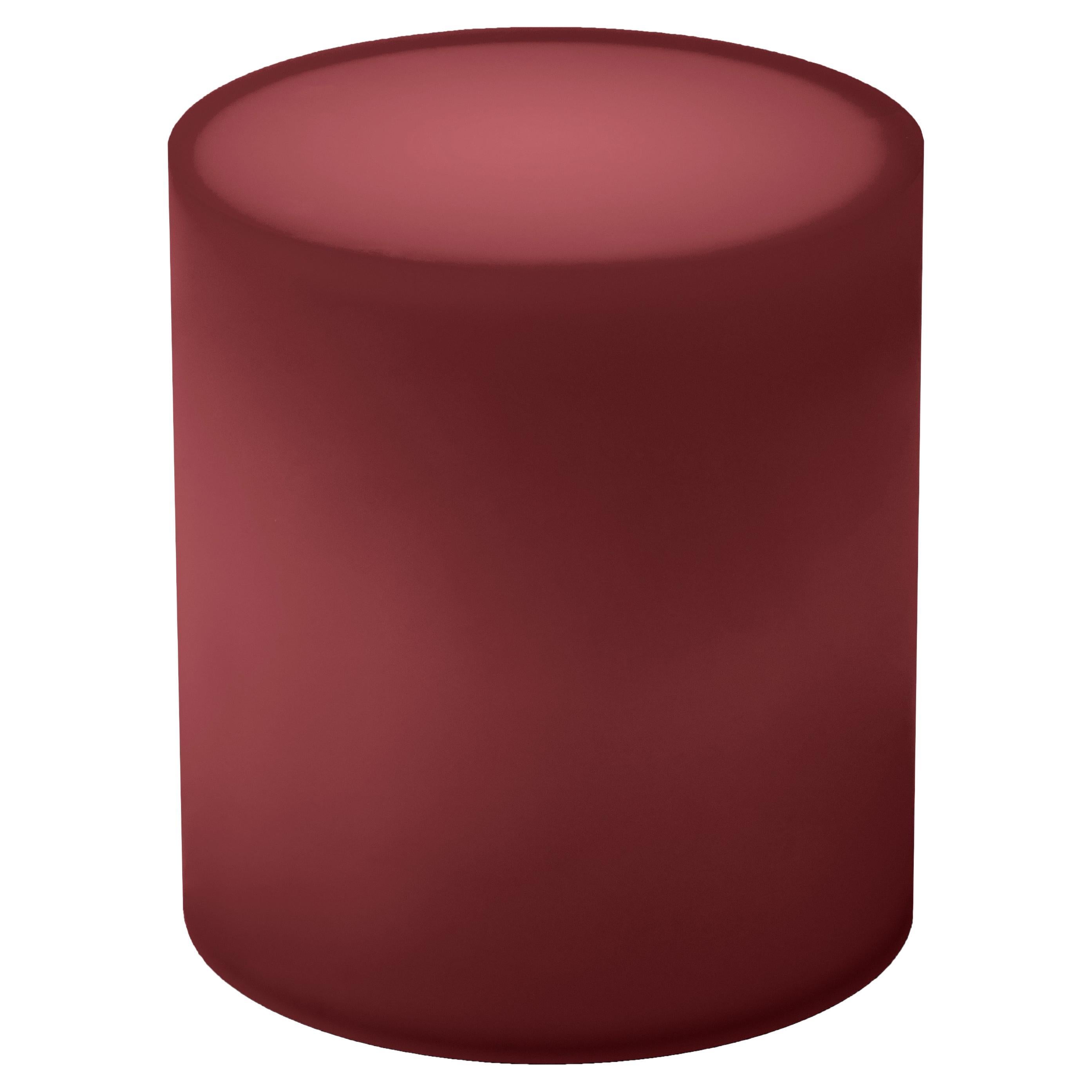 Drum Resin Side Table/Stool In Burgundy by Facture, REP by Tuleste Factory For Sale