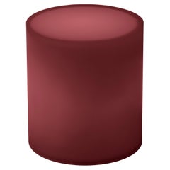 Drum Resin Side Table/Stool In Burgundy by Facture, REP by Tuleste Factory