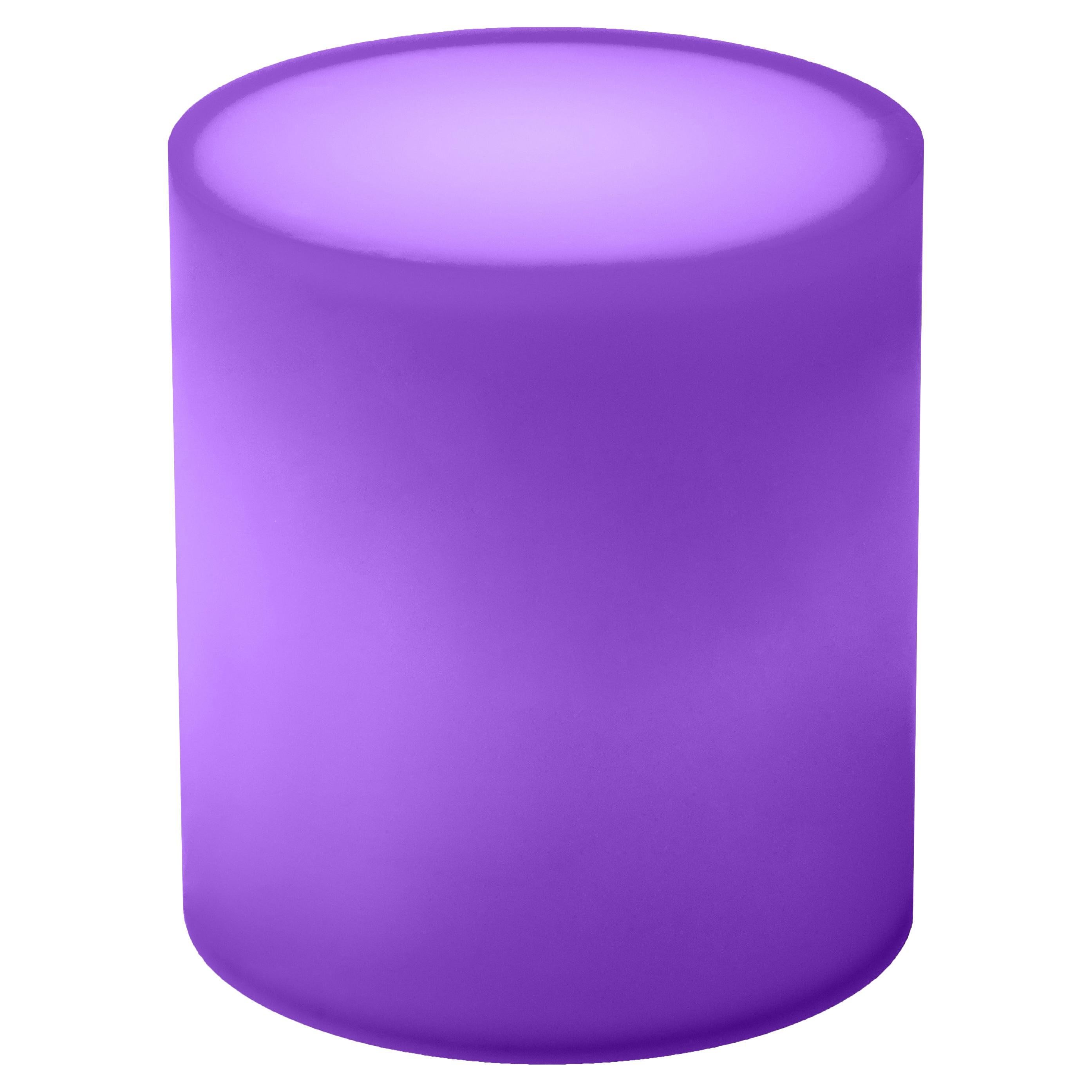 Drum Resin Side Table/Stool In Purple by Facture, Represented by Tuleste Factory For Sale
