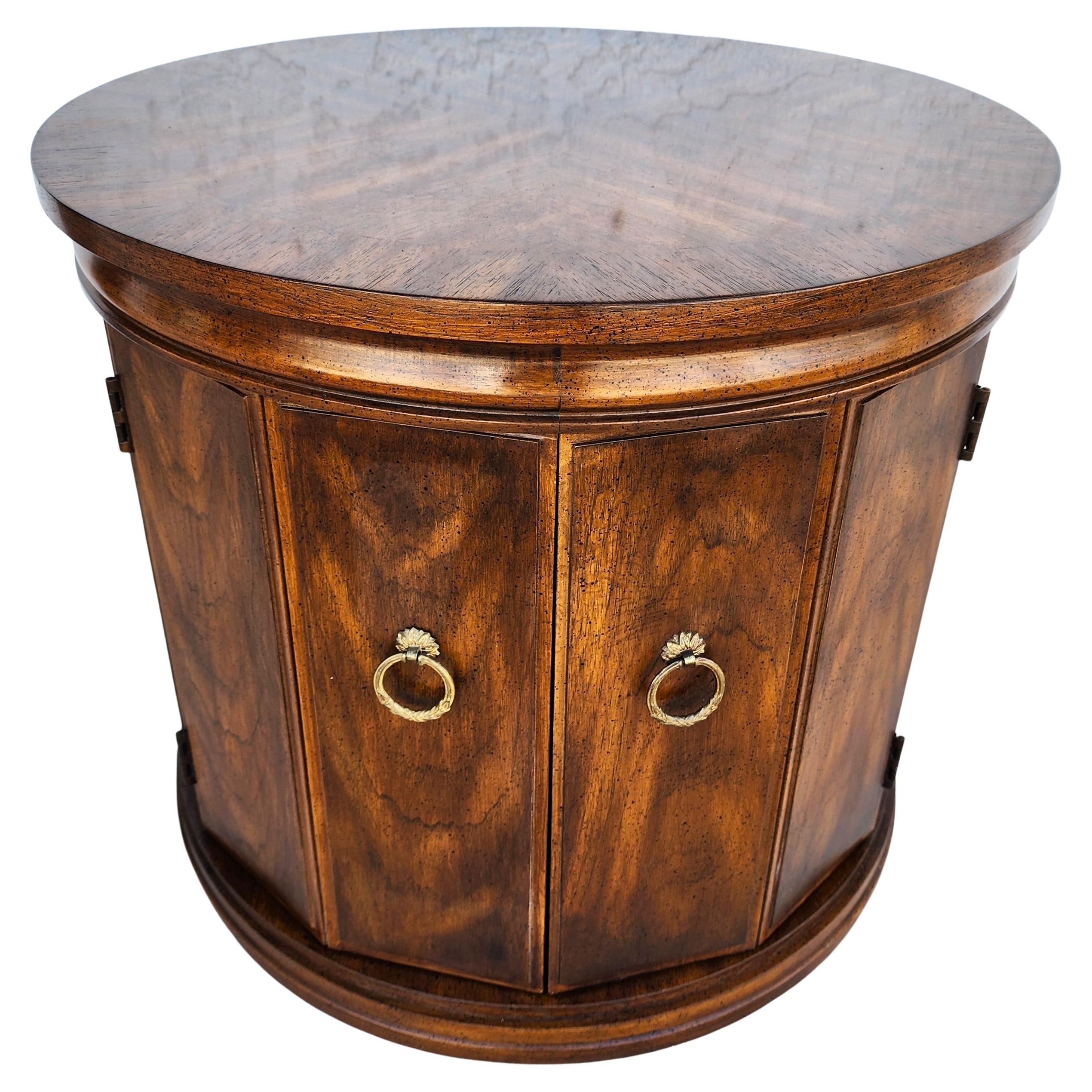 Drum Side Center Table Vintage by WEIMAN For Sale