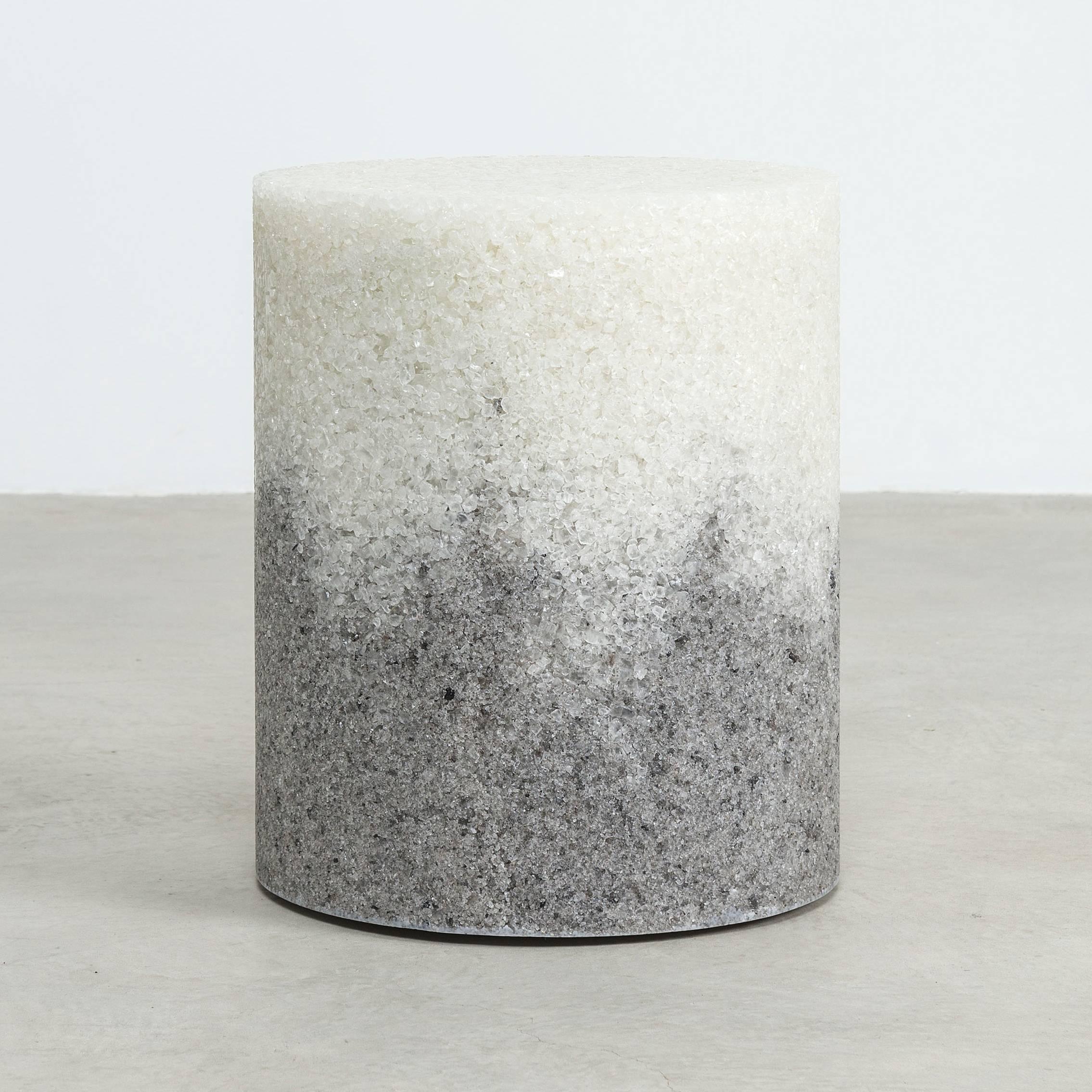 Cast Drum, White Rock Salt and Grey Rock Salt by Fernando Mastrangelo For Sale