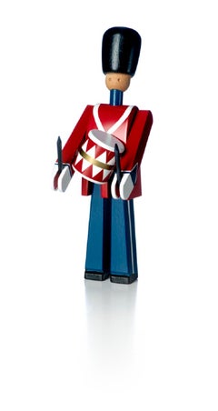 Petit tambour rouge/bleu/blanc   H : 8.9"