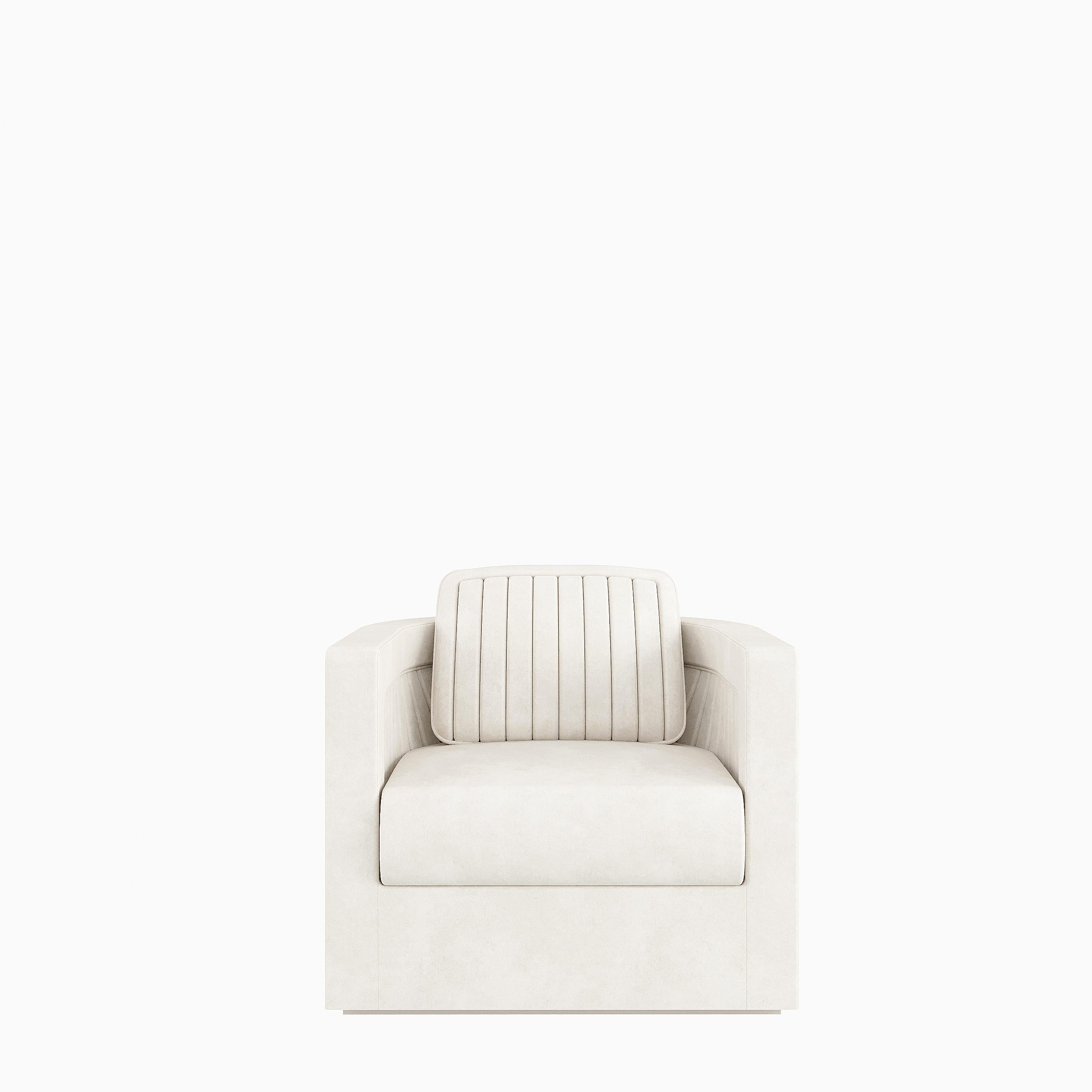 DRUMMOND armchair in velvet For Sale 2