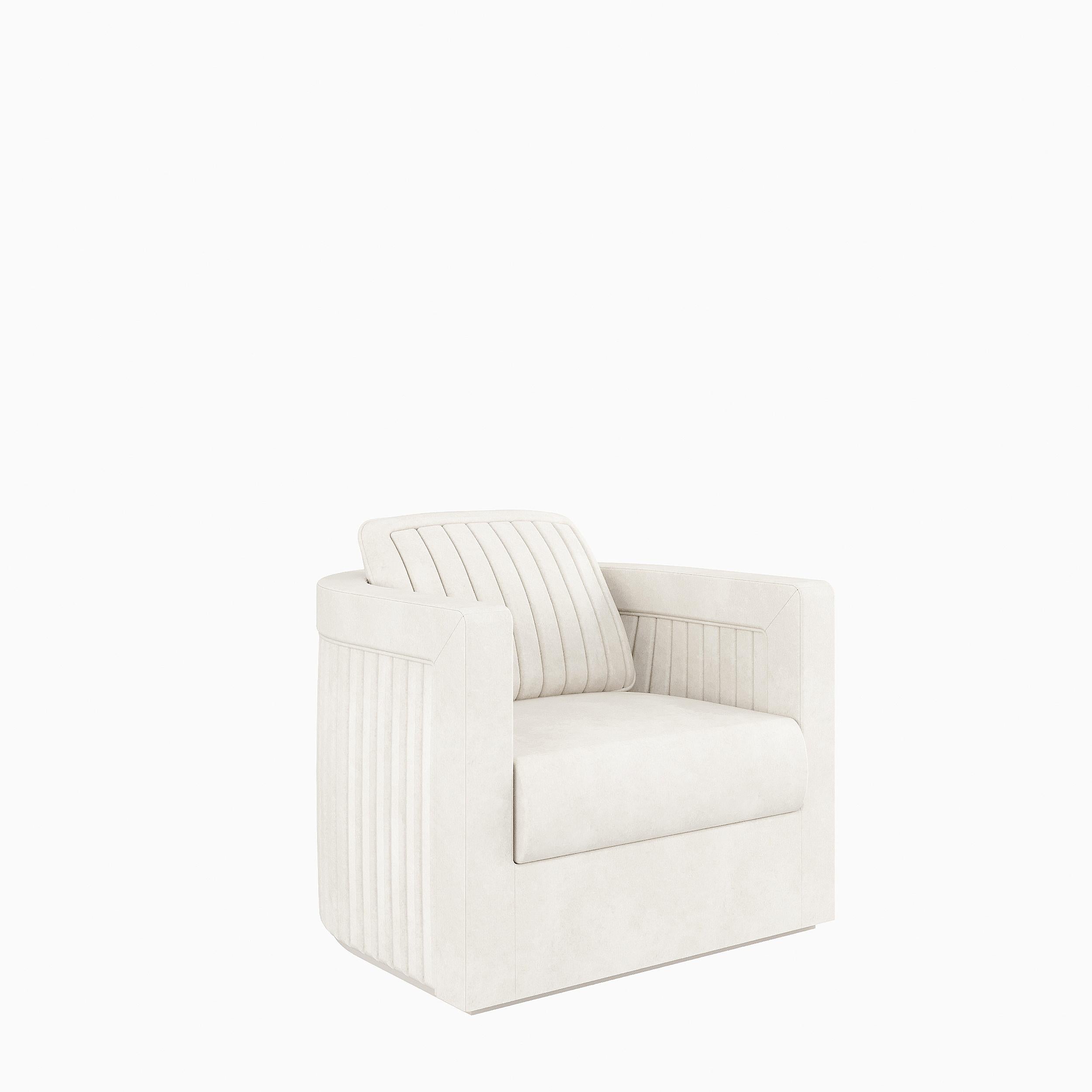 DRUMMOND armchair in velvet For Sale 4