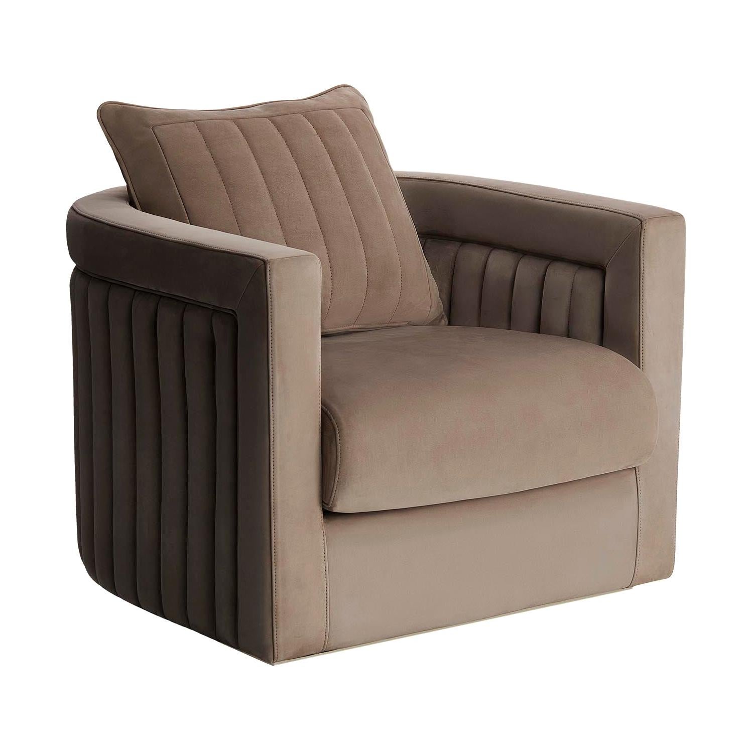 Fauteuil DRUMMOND en cuir naturel