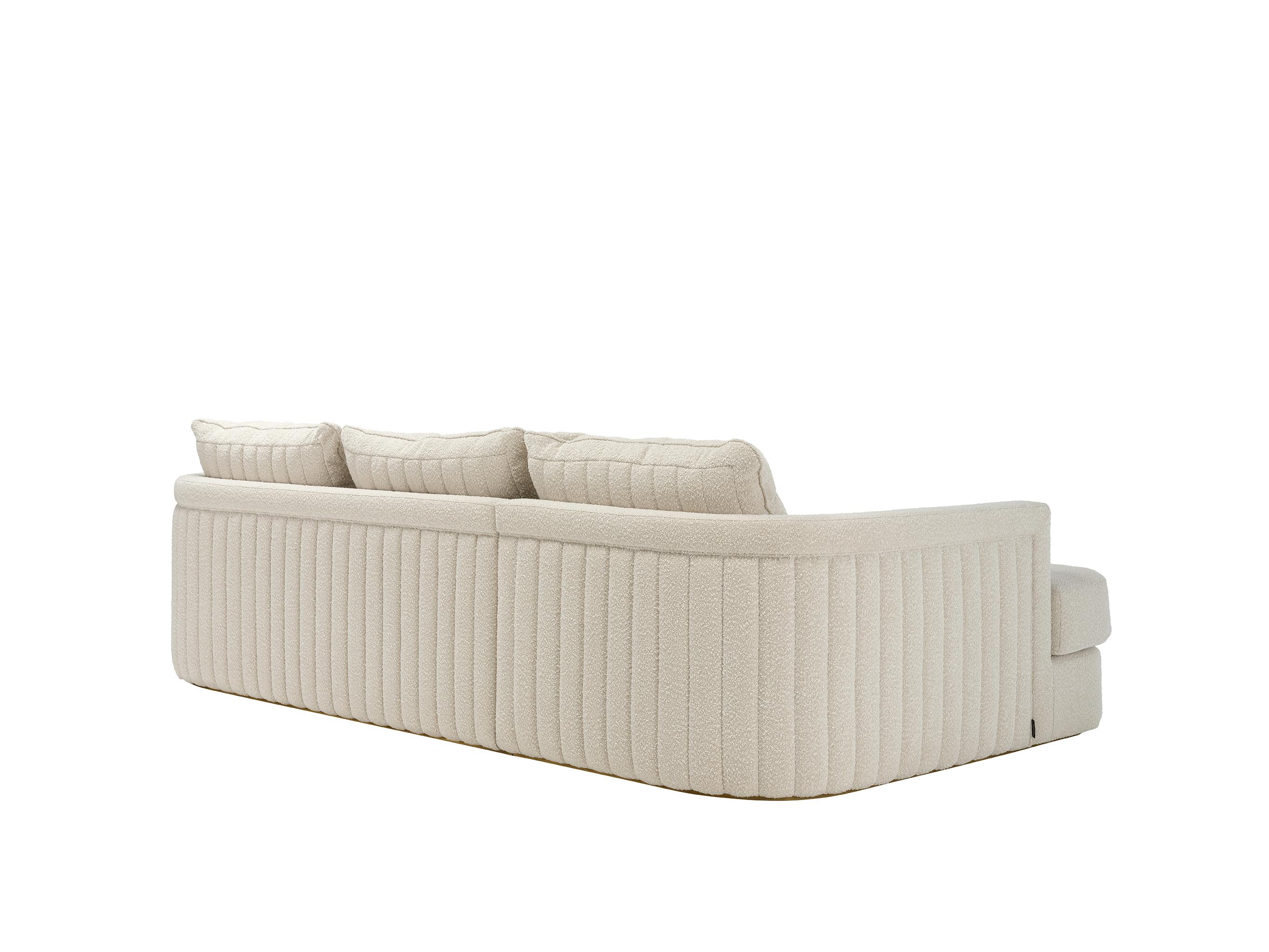 Modulares Trommel-Sofa mit Rücken gesteppter Steppdecke (Moderne) im Angebot