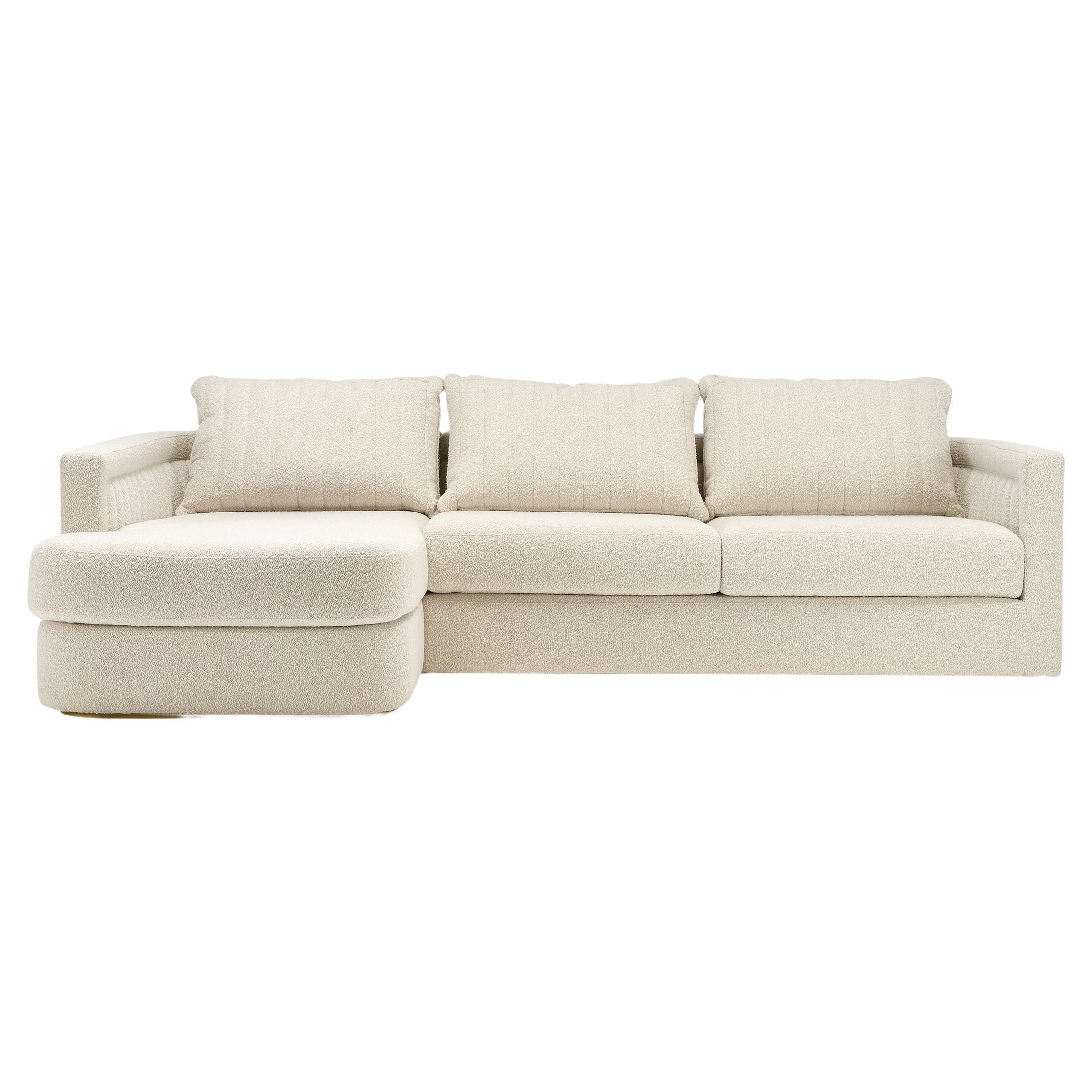 Drummond Modular Sofa with Back Quilting For Sale