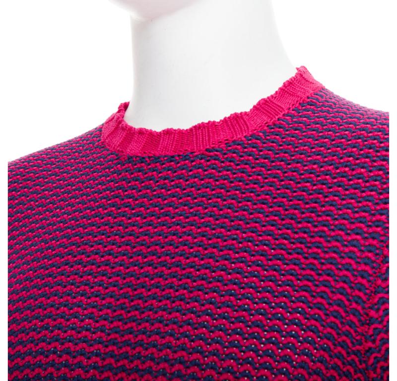 DRUMOHR pink violet cotton knit scallop collar crew sweater IT48 M
Reference: PRWU/A00057
Brand: Drumohr
Material: Cotton
Color: Pink, Purple
Pattern: Solid
Closure: Pullover
Made in: Italy

CONDITION:
Condition: Unworn in mint condition, with tags.