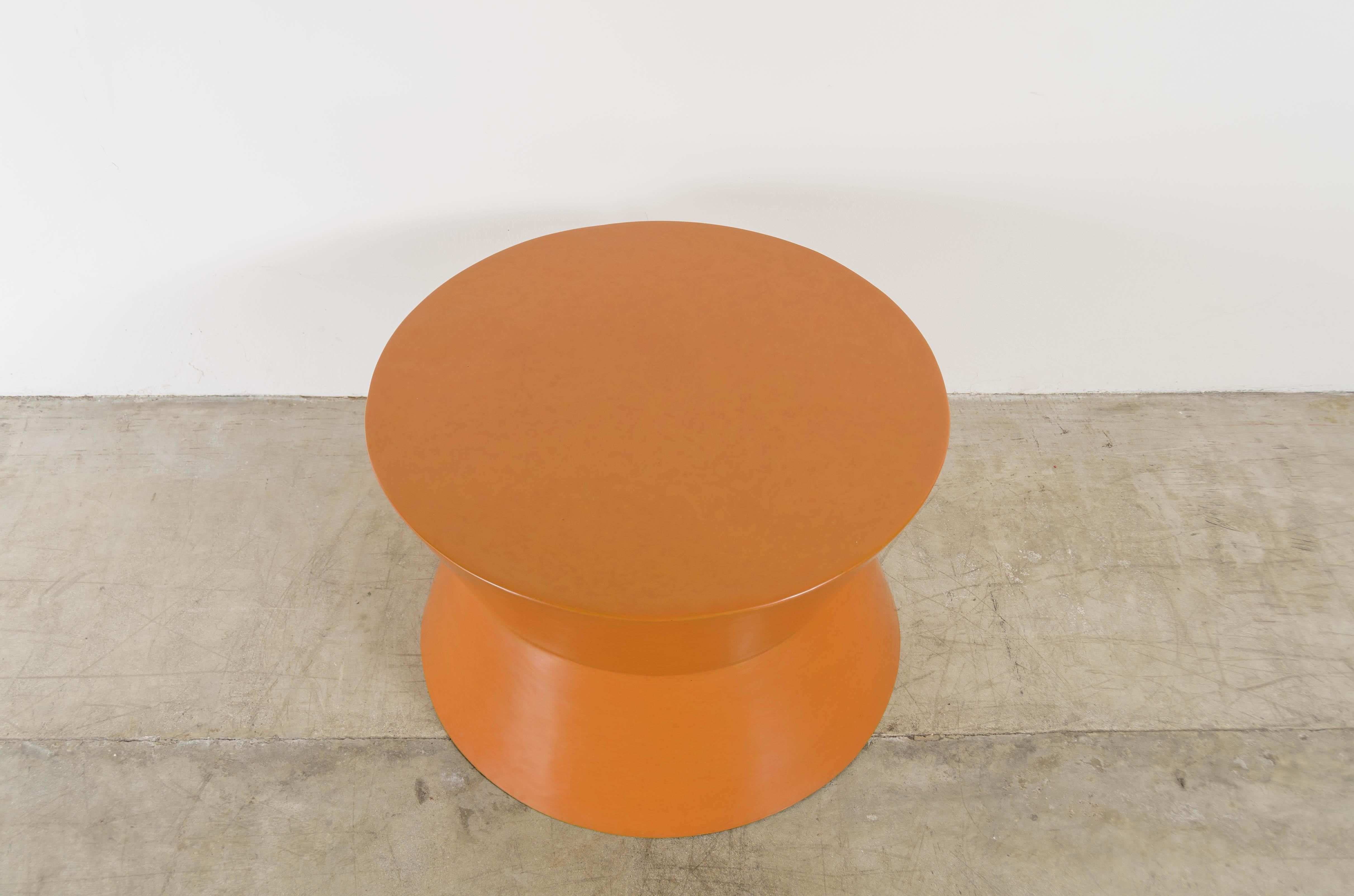 Drumstool with Waist, Mila Lacquer by Robert Kuo, Handmade, Limited Edition In New Condition For Sale In Los Angeles, CA