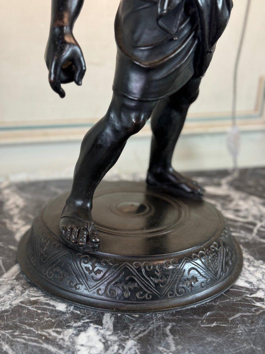 Greco classico Sileno ubriaco, bronzo antico montato come lampada, XIX secolo in vendita