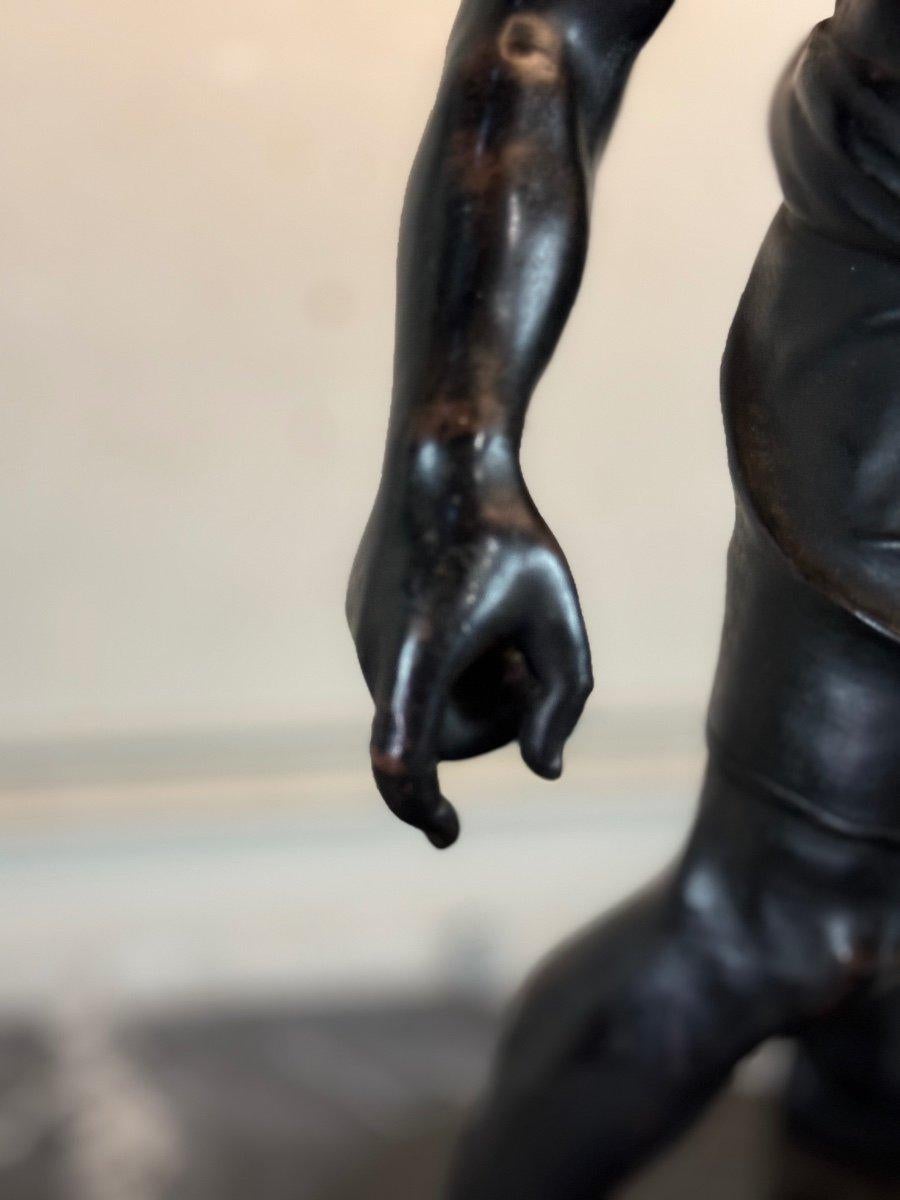 Sileno ubriaco, bronzo antico montato come lampada, XIX secolo in vendita 4