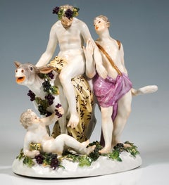 Drunken Silenus On A Donkey, Meissen Bacchant Group, by F. E. Meyer, Cairca 1770