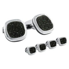 Clous d'oreilles en argent sterling sertis de quartz Drusy