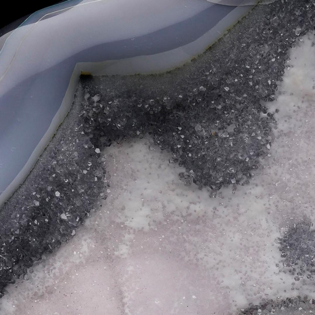 Agate Slice on Rotating Metal Base For Sale 3