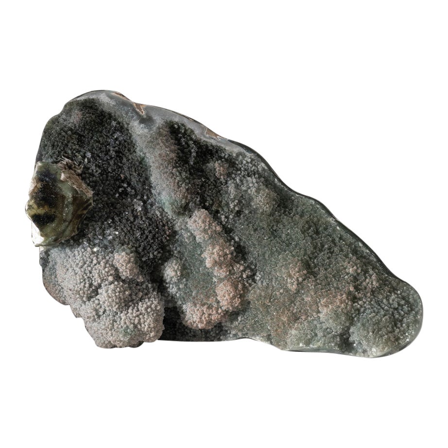 Druzy Quartz Améthyste avec céladonite verte d'Uruguay (30 lbs) en vente