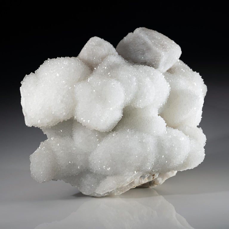 Druzy Snow Quartz Crystal Cluster from Italy For Sale at 1stDibs