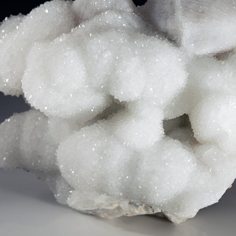 Druzy Snow Quartz Crystal Cluster from Italy For Sale at 1stDibs