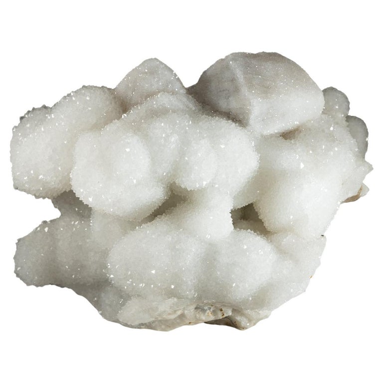 Druzy Snow Quartz Crystal Cluster from Italy For Sale at 1stDibs