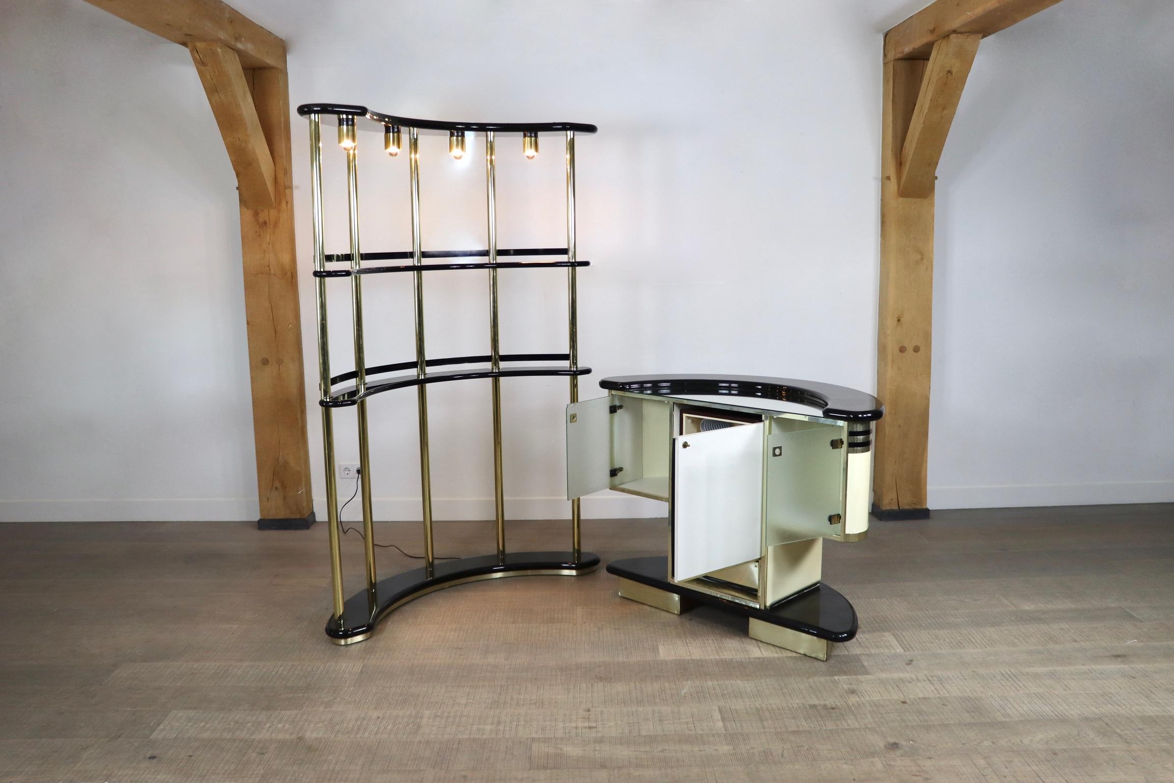 Dry Bar by Guzzini for Stilglass Donati, Italy 1970s 10