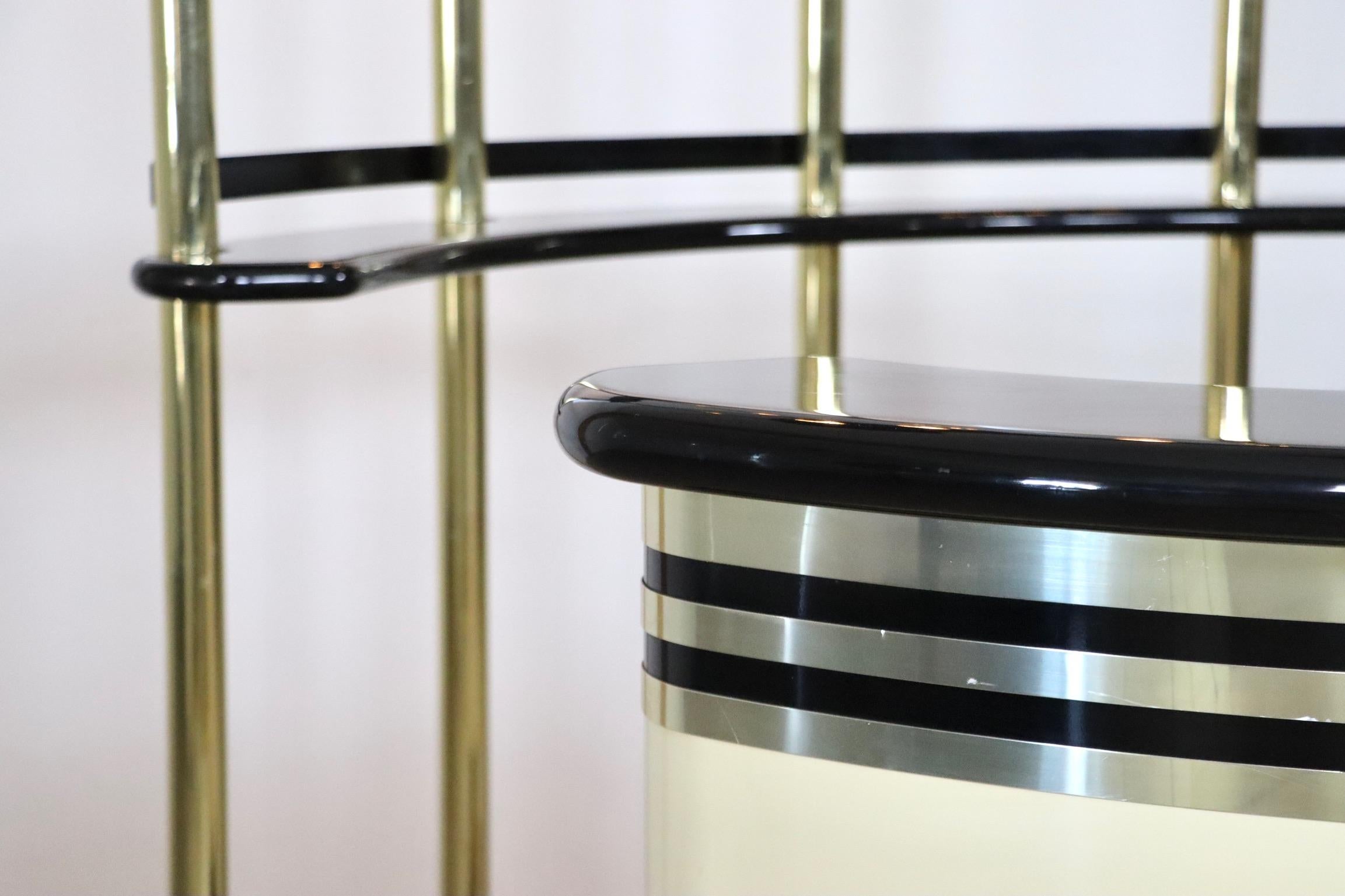 Mirror Dry Bar by Guzzini for Stilglass Donati, Italy 1970s