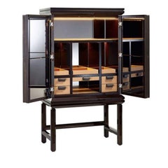 Mueble Bar Seco Puertas Lacadas Brillantes Decoradas Chips Diminutos Corte Diamante Led Int