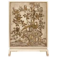 Dry Bar Cabinet with Gilt Fauna Scenery