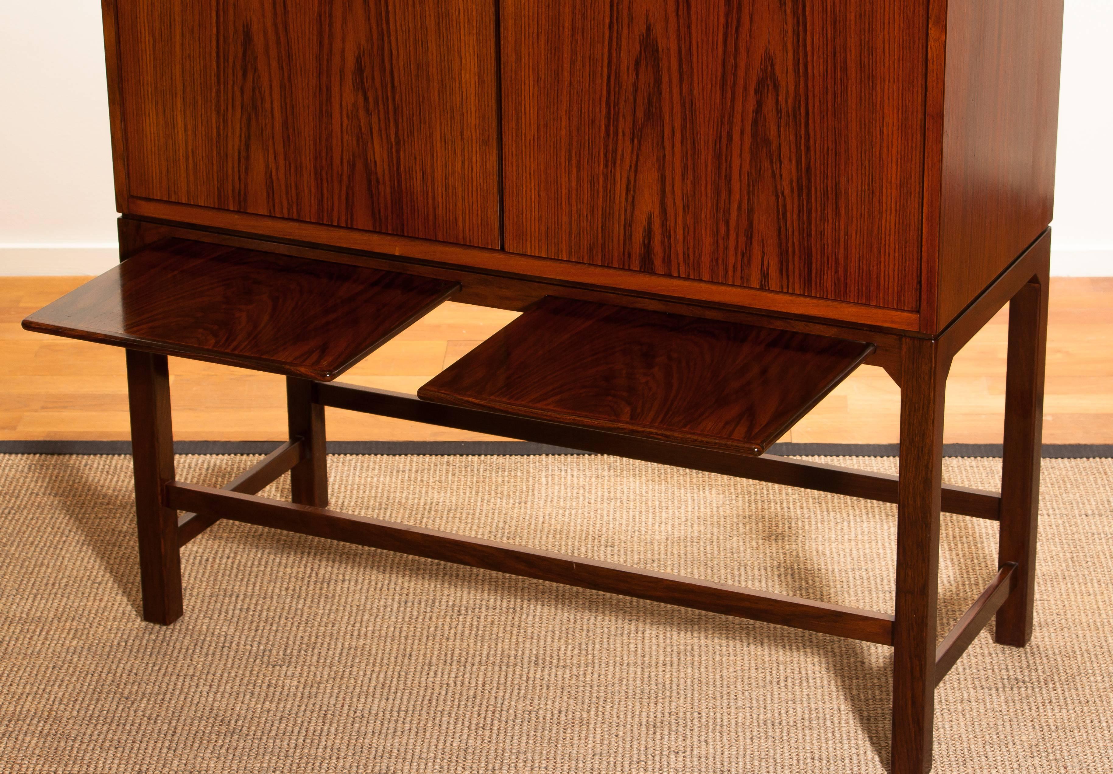 Dry Bar / Cocktail Cabinet in Mahogany and Rosewood 1960s Made in Denmark 5