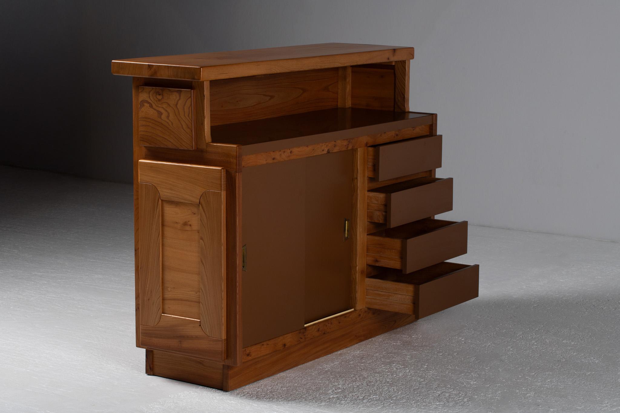 Dry Bar, Elm, France, 1970 In Good Condition For Sale In Kaštel Sućurac, Splitsko-dalmatinska županija