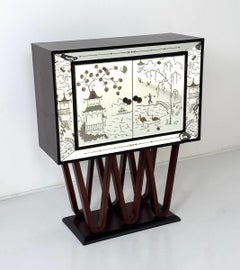 Mid-Century Modern Dry Bar by Osvaldo Borsani, Italy, 1940
