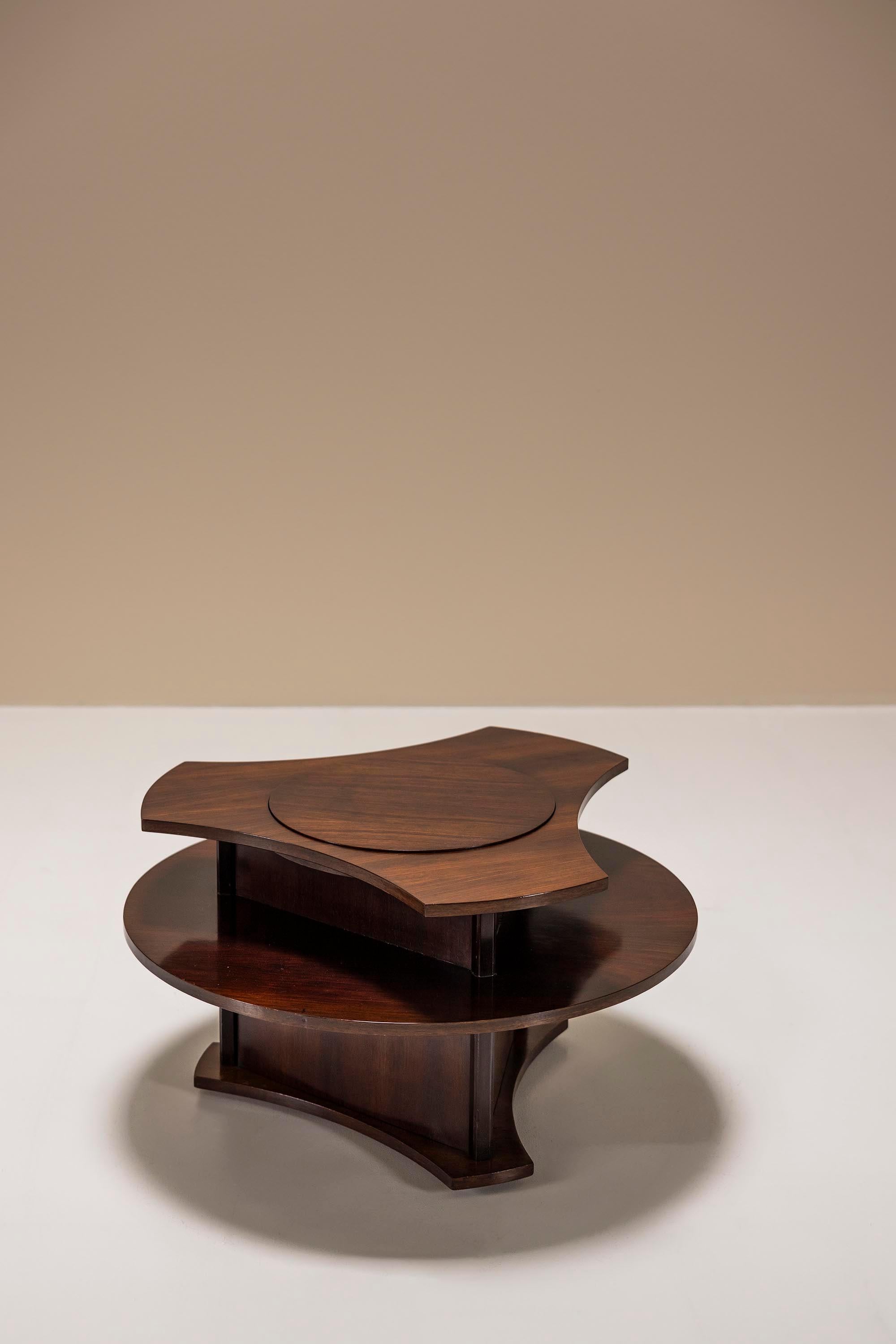 Mid-20th Century Dry Bar- or Coffee Table in Mahogany Veneer by Gervasoni, Italy 1960s For Sale
