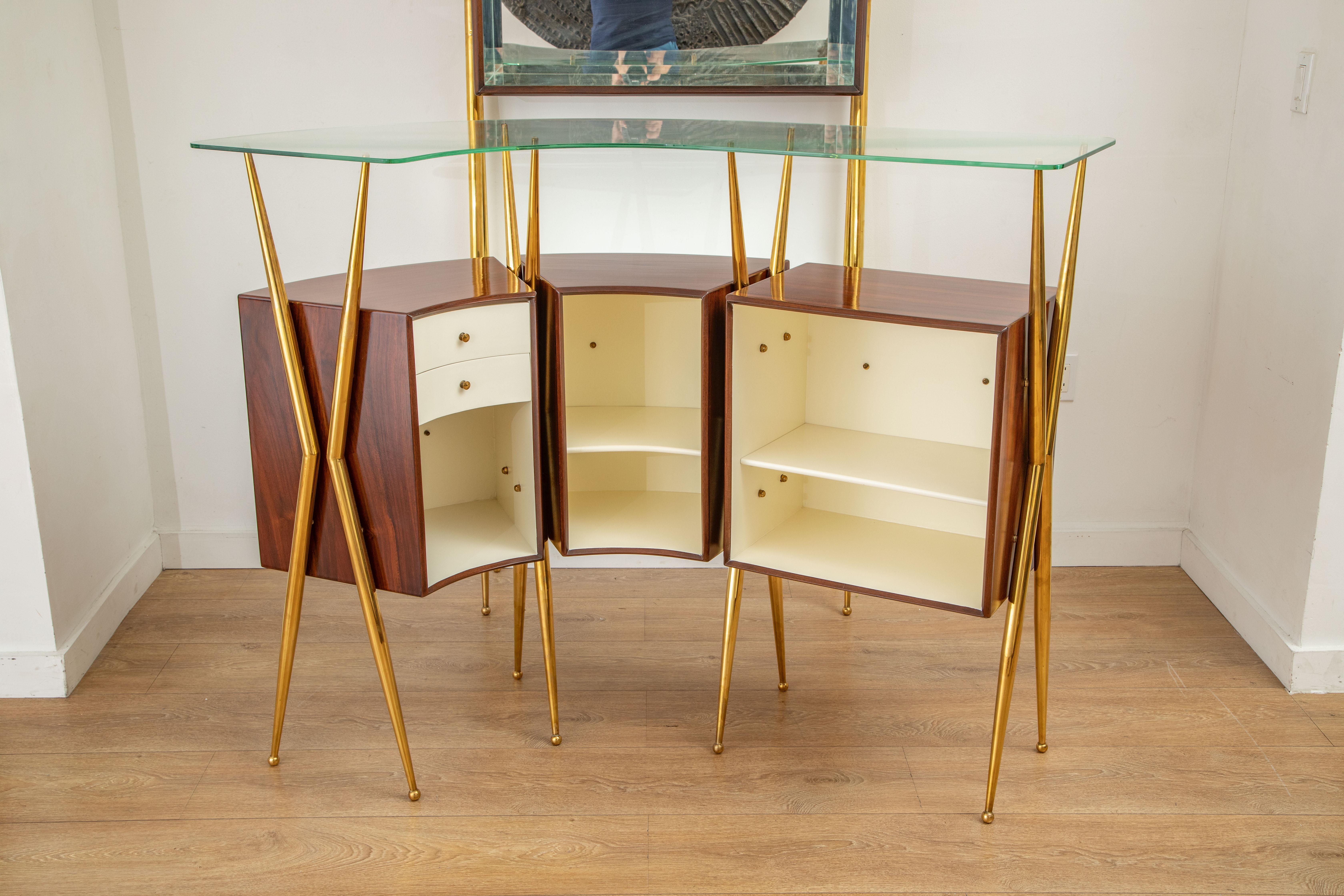 Dry Bar Suite, in the style of Gio Ponti, Italy 1950 For Sale 5