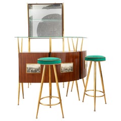 Dry Bar Suite, in the style of Gio Ponti, Italy 1950