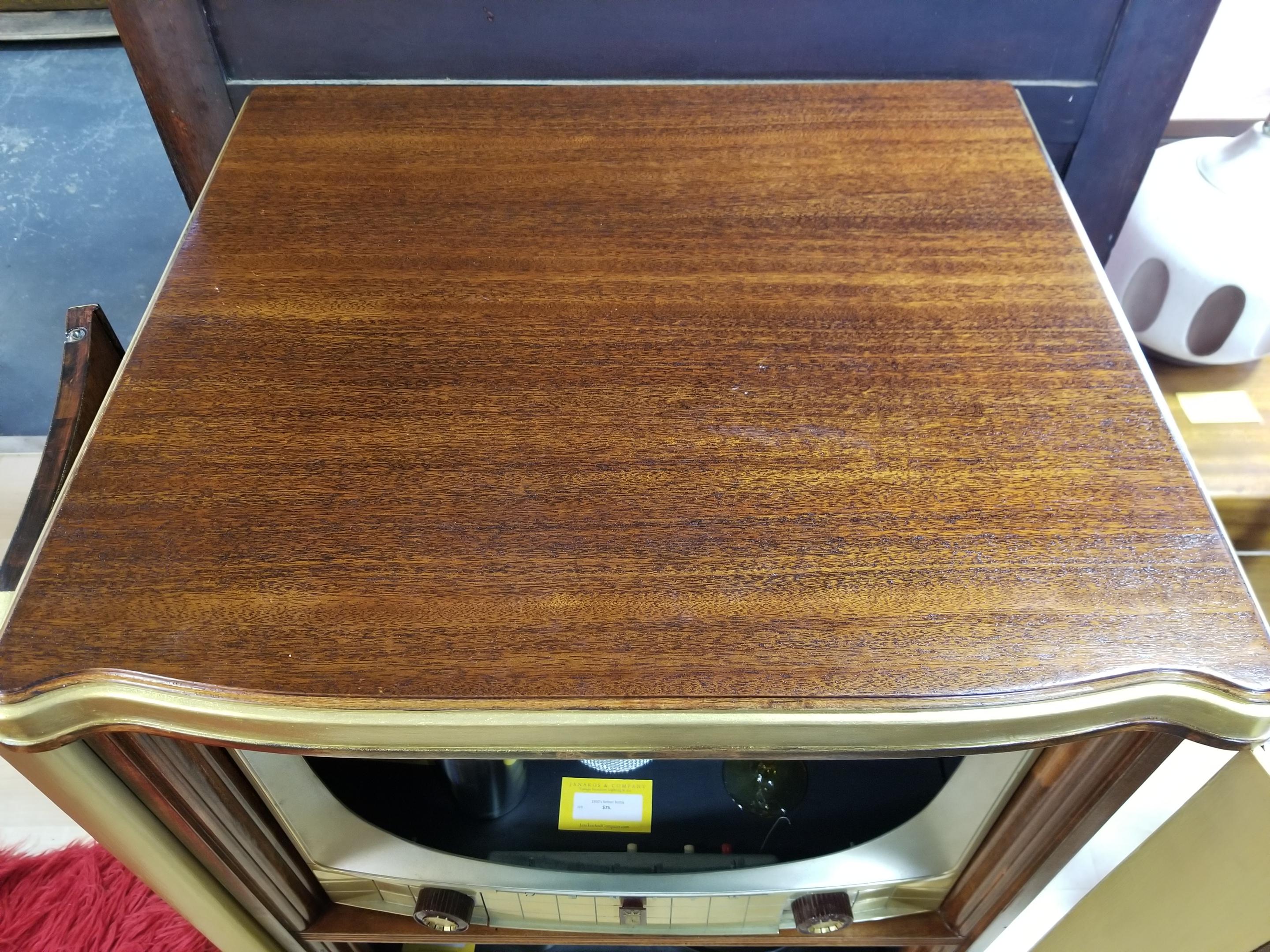 Mahogany Dry Bar Zenith Television Set Conversion