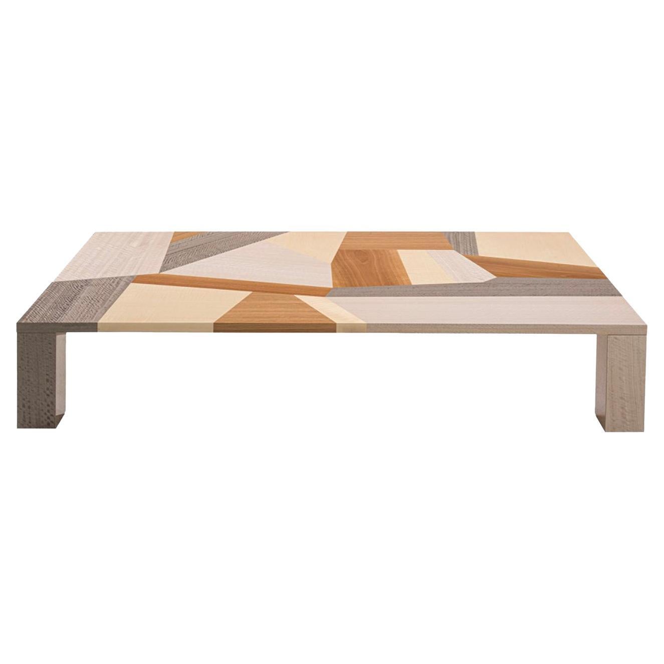 Dry Inlaid Rectangular Polychrome Coffee Table