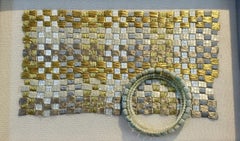 Dry Shore Land Embroidered Wall Art, Modern, Silk & Rock Crystal, UK