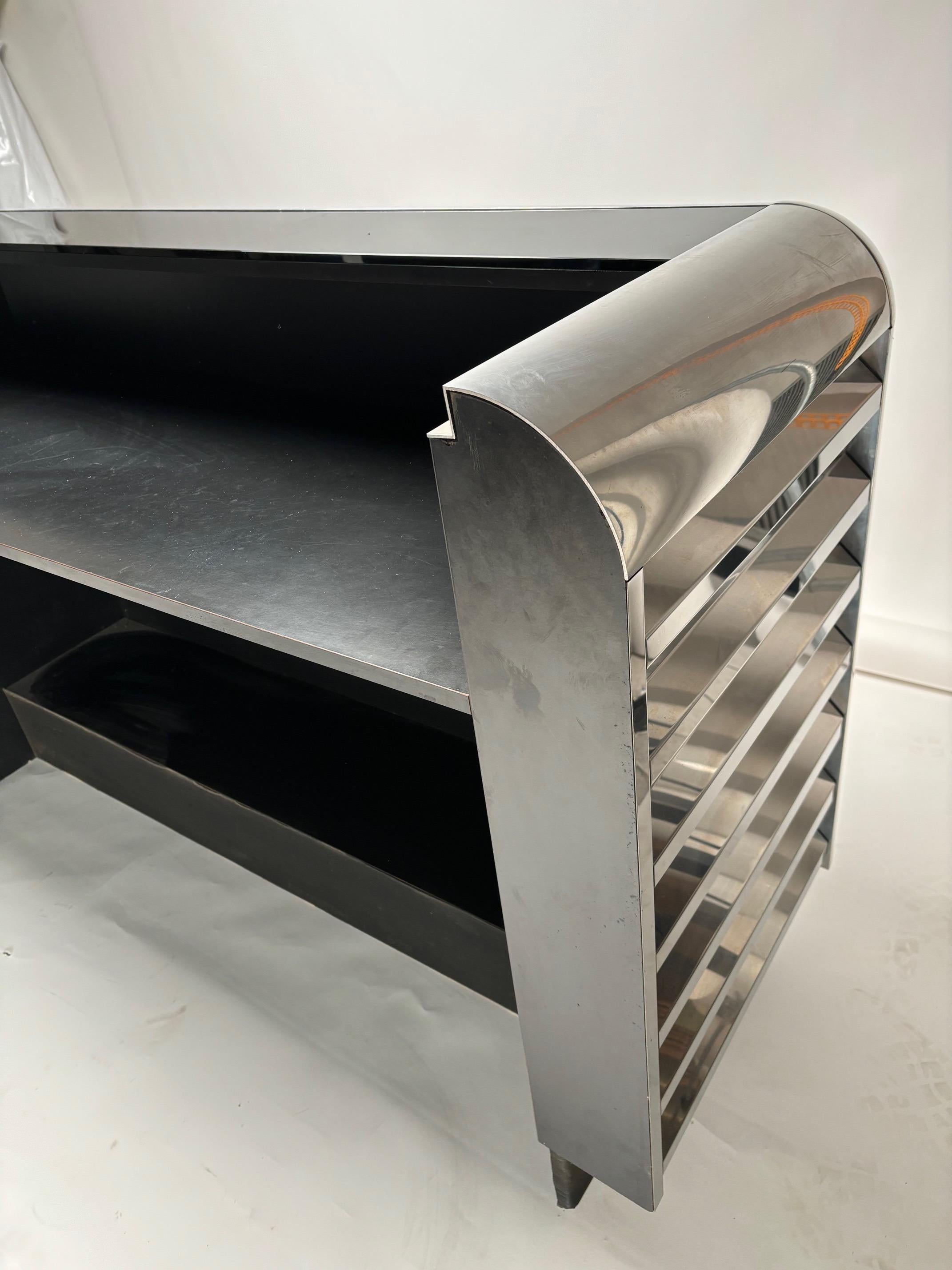 Aluminum Drybar 'Counter' by Rodney Kinsman for Bieffeplast, Italy For Sale