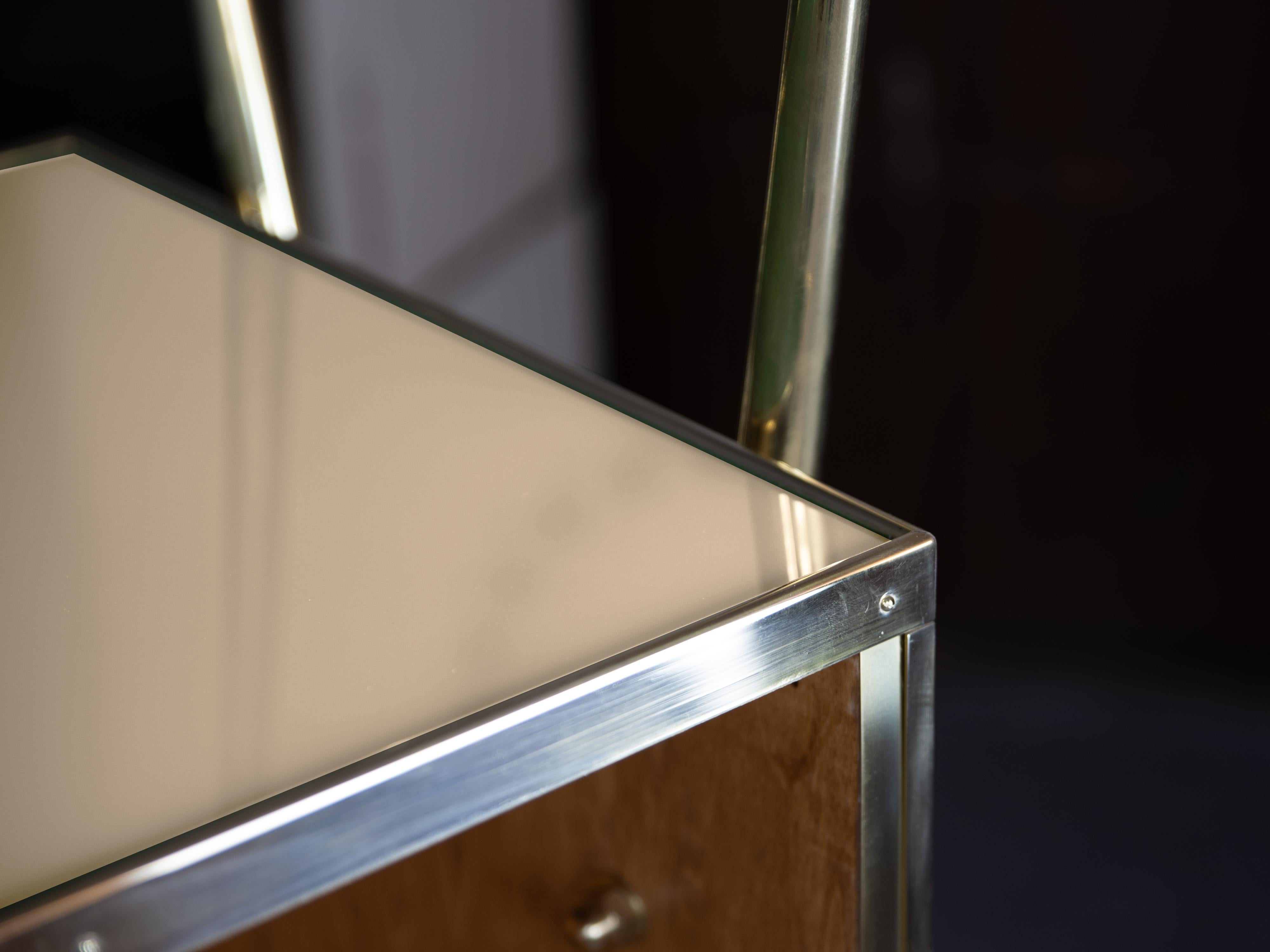 Renacimiento de un diseño icónico: el bar seco estilo Gio Ponti con cristal de Murano color crema años 50 - JF en venta 1